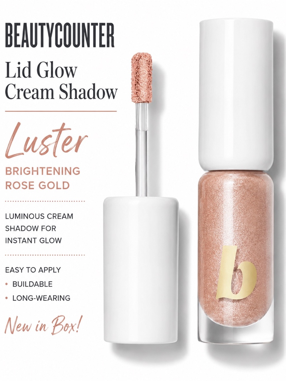Beautycounter Lid Glow Cream Shadow Luster Shimmer Eyeshadow NIB
